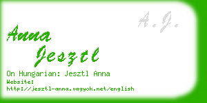 anna jesztl business card